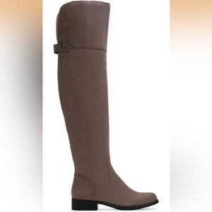 New Taupe Over the Knee Riding Boots
